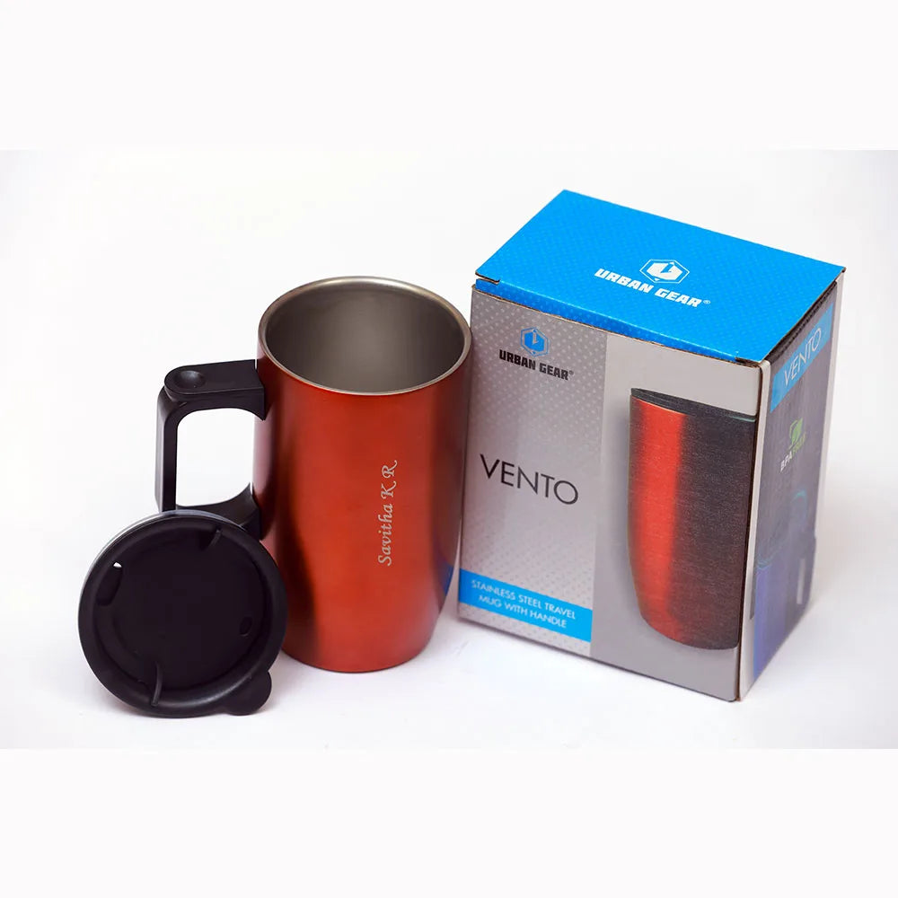 Personalized Vento Stainless Steel Travel Mug with Handle