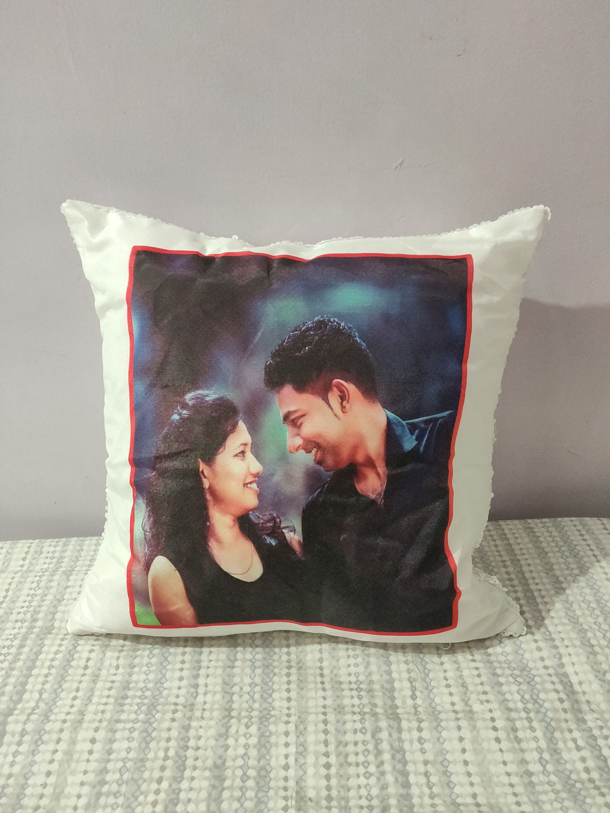 I Love You Sequin Cushion with Photo