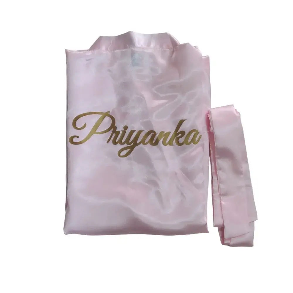 Personalized Satin Bathrobe