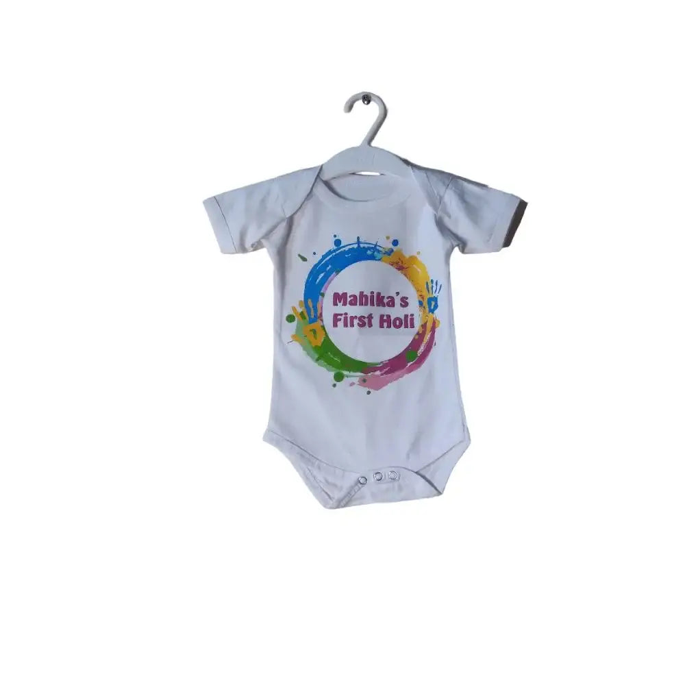 Shop Custom Name Holi Baby Romper near me