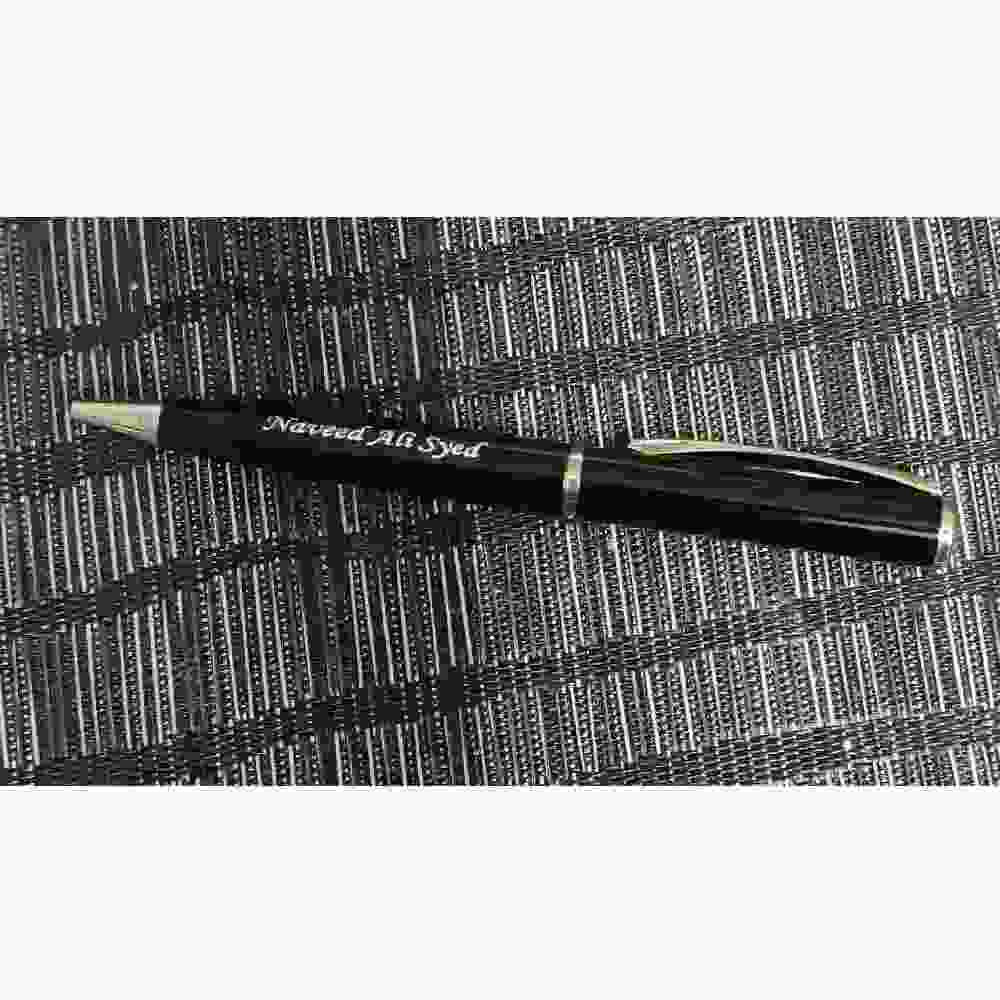 Shop Engraved Black Silver Pen for Raksha Bandhan Gift