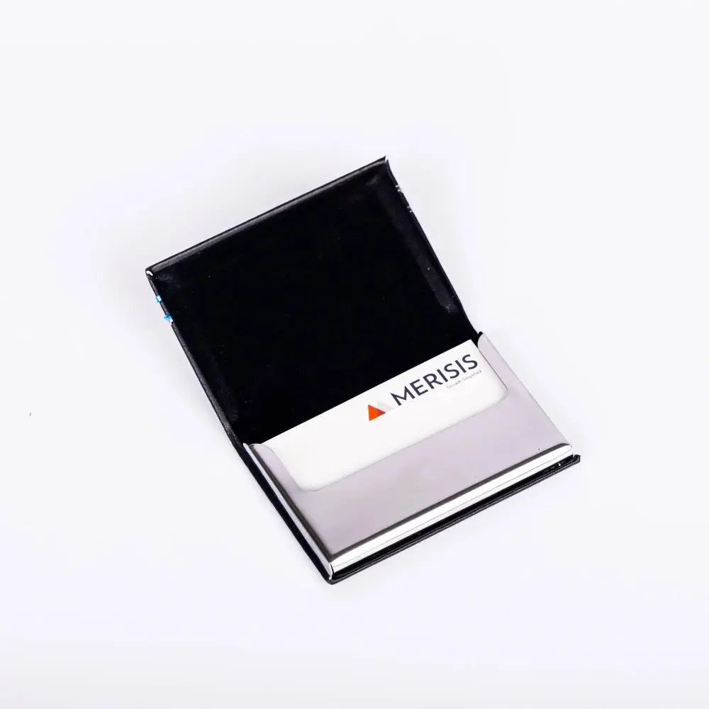 Shop custom name black silver business card case online