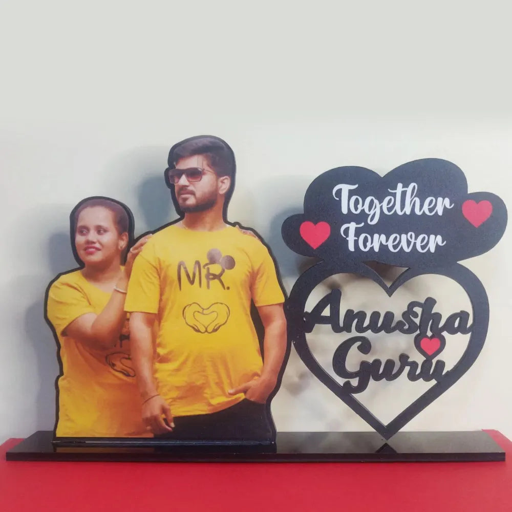 Valentine gift MDF photo standee cut out frame