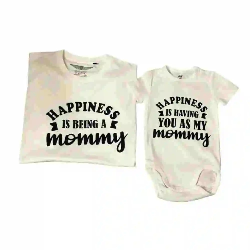 Buy mom daughter t shirt and romper combo