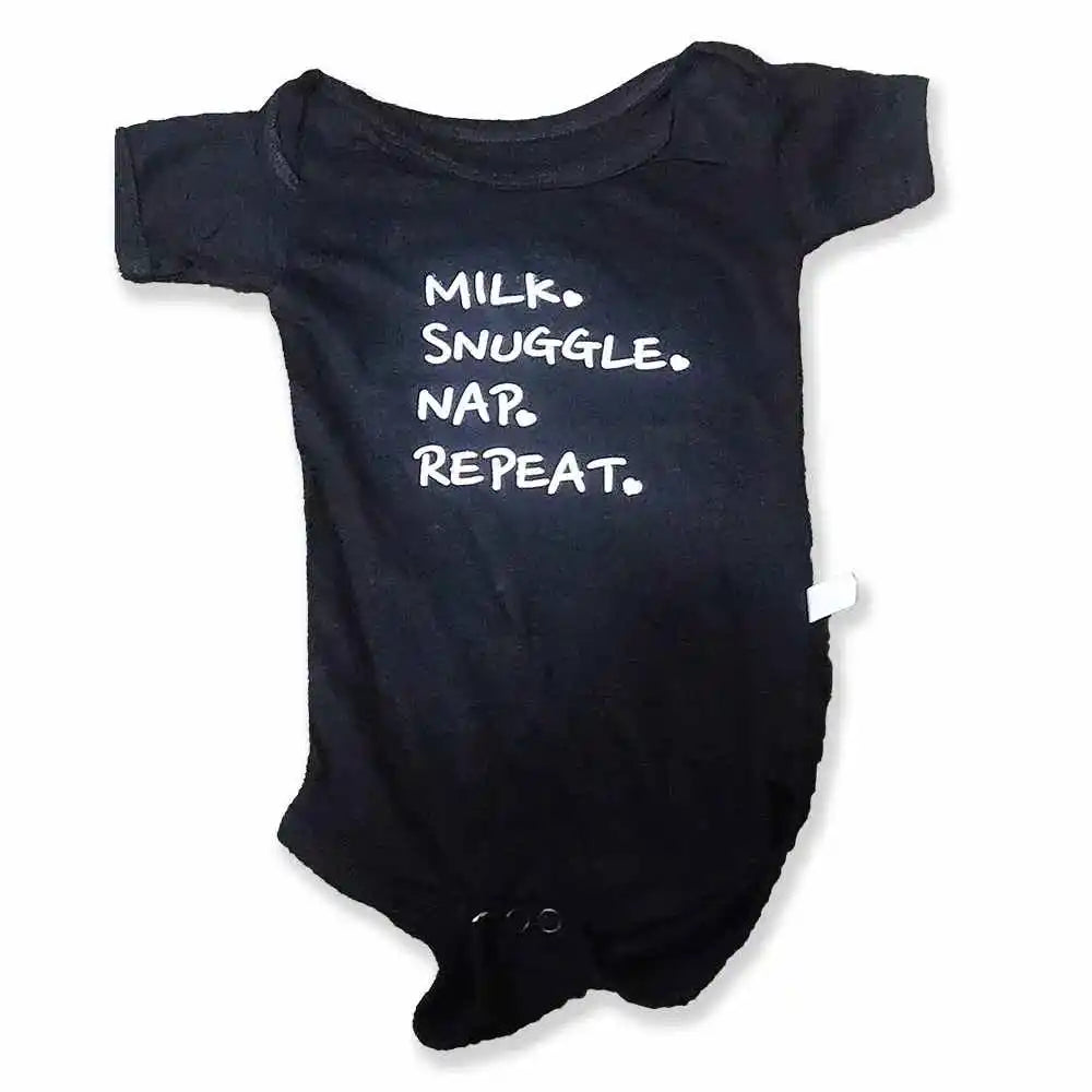 Milk Struggle Nap Repeat Romper
