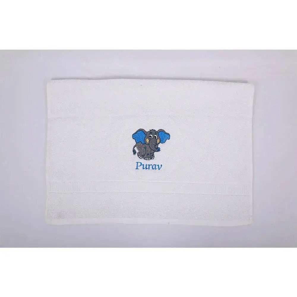 Personalized Towel with Elephant and Name