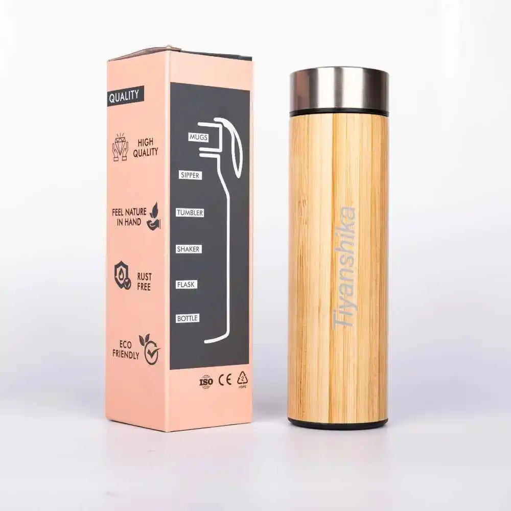 Buy Personalized Bamboo Flask 450 ML Online