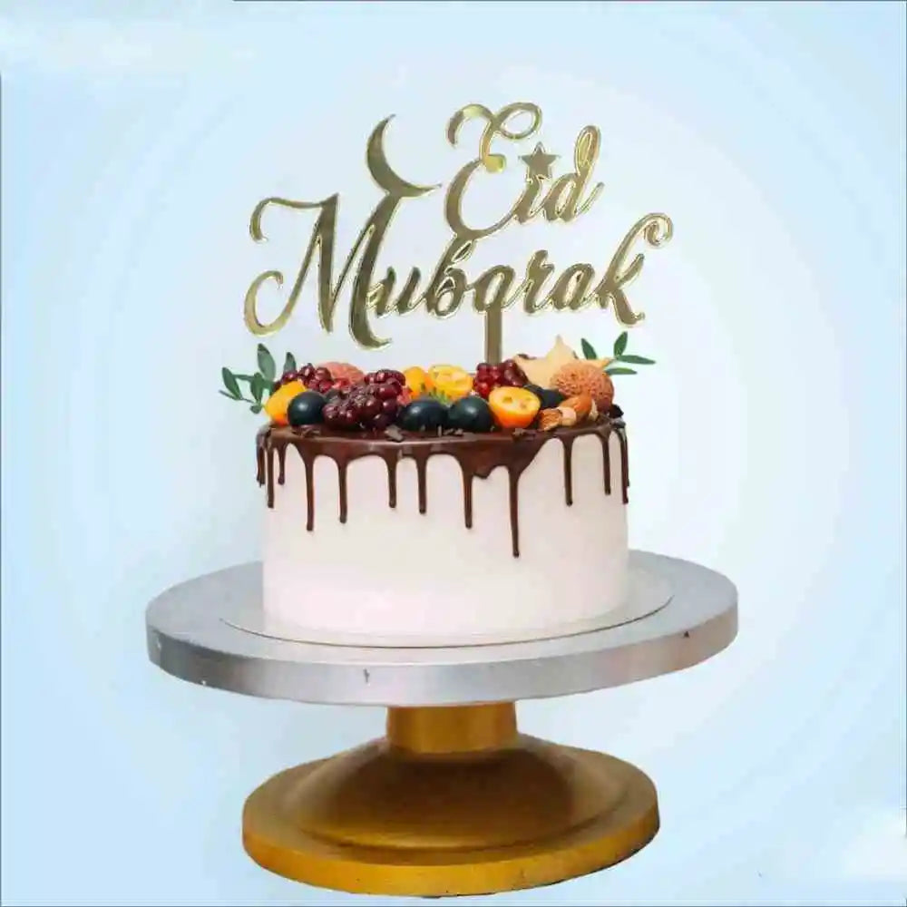 Shop Eid Mubarak Gold Acrylic Cake Topper Near Me