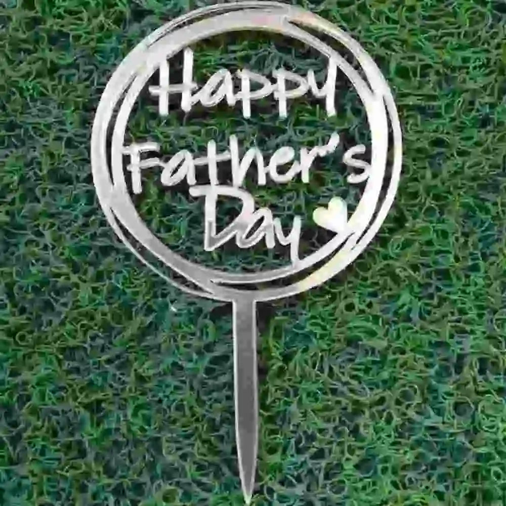 Order Happy Father's Day Gold Acrylic Cake Topper