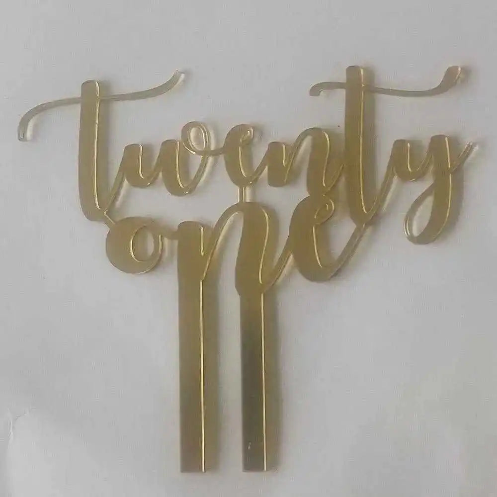Twenty-One Cake Topper
