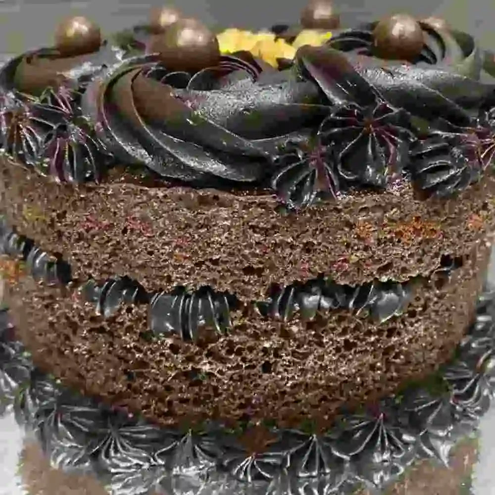 Naked Chocolate Ganache Cake