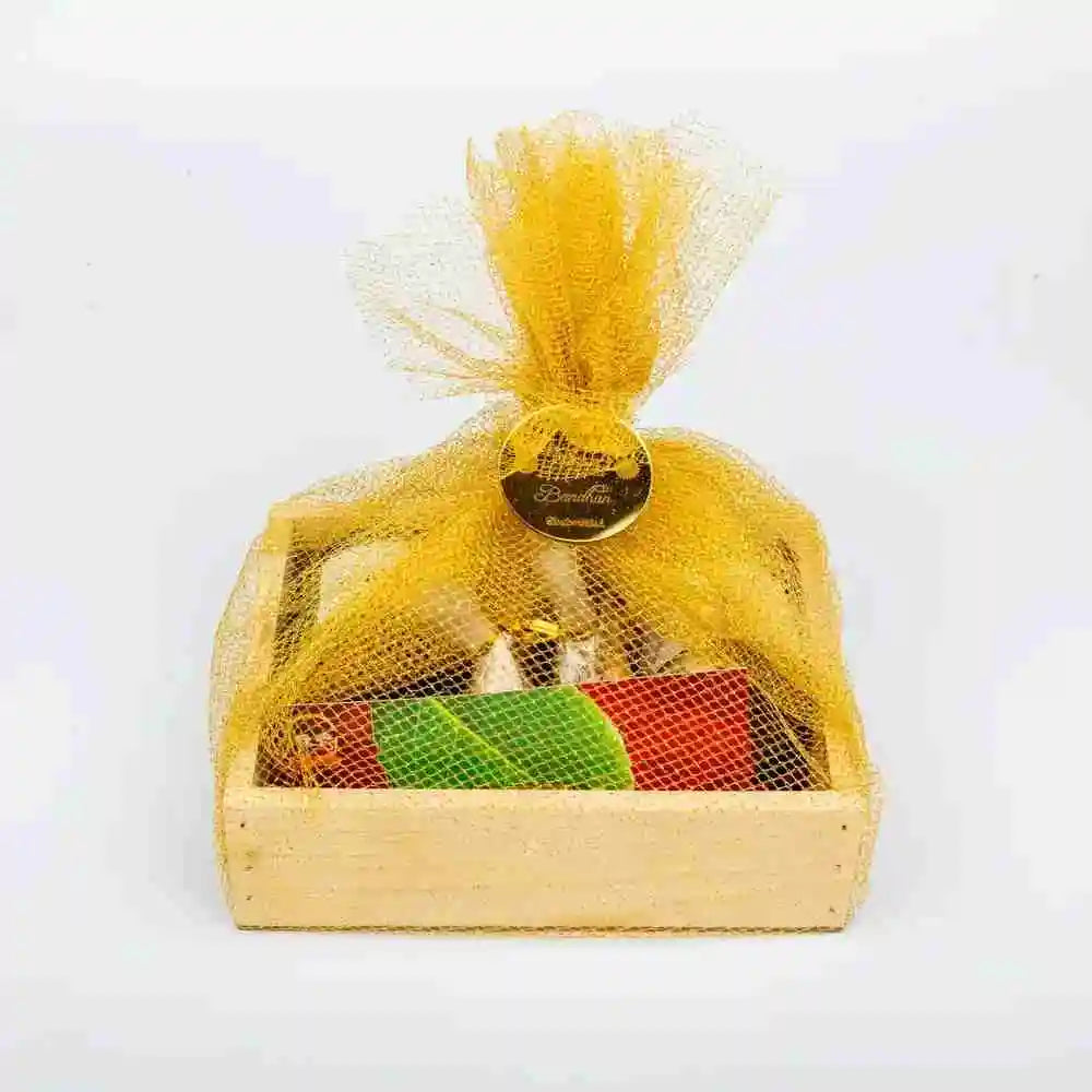 Shop Premium Wooden Tray Rakhi Hamper for Brother