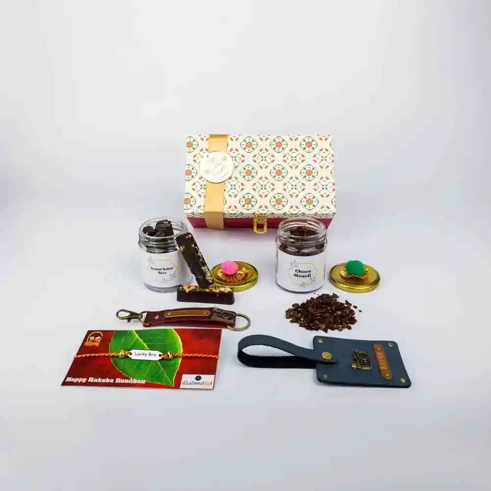 Buy MDF Gift Box Rakhi Hamper for Brother Online