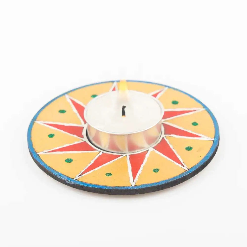 Buy MDF star t-light holder painted online