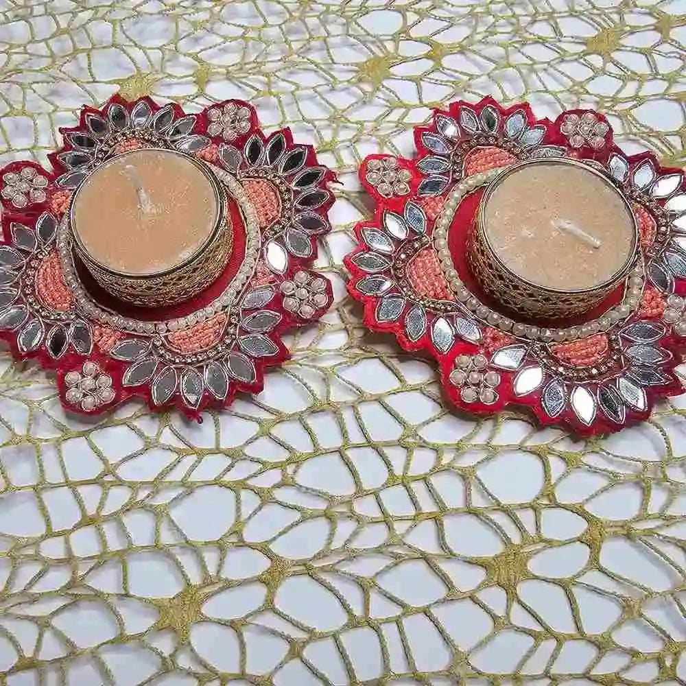 Handcrafted Diwali t-light holders