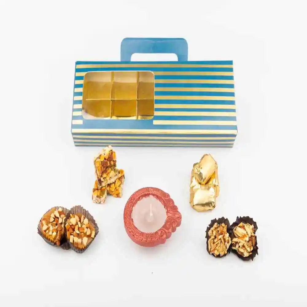 Dry Fruit Delicacy and Diya in a Box for Corporate