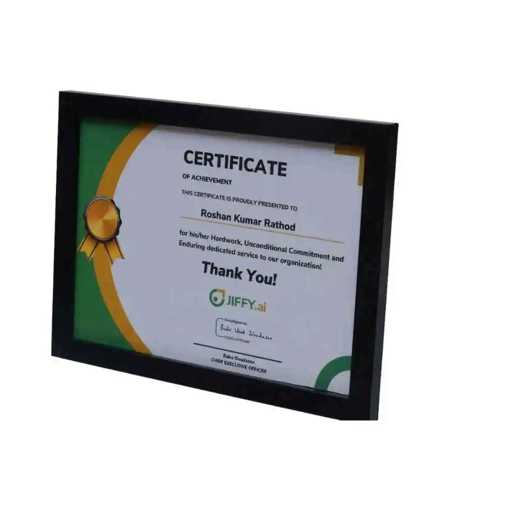 Personalized Certificate for Corporates with Frame