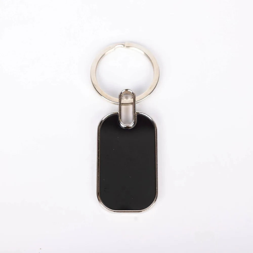 Oval Metal Keychain