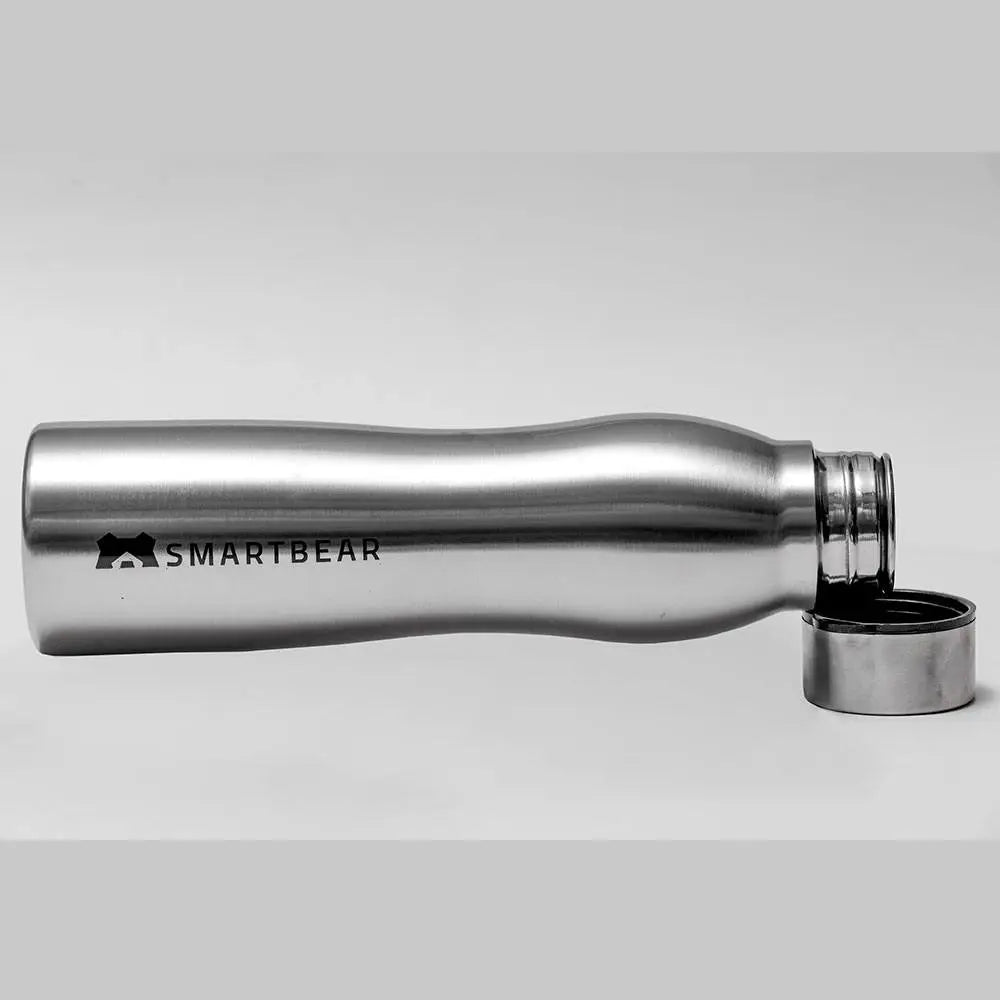 Stainless Steel Silver 1 Litre Bottle