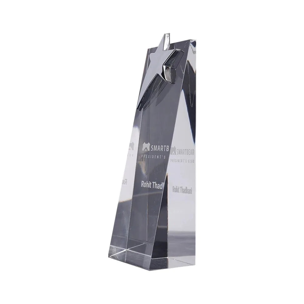 Personalized Crystal Trophy Star