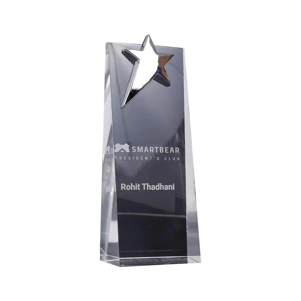 Personalized Crystal Trophy Star