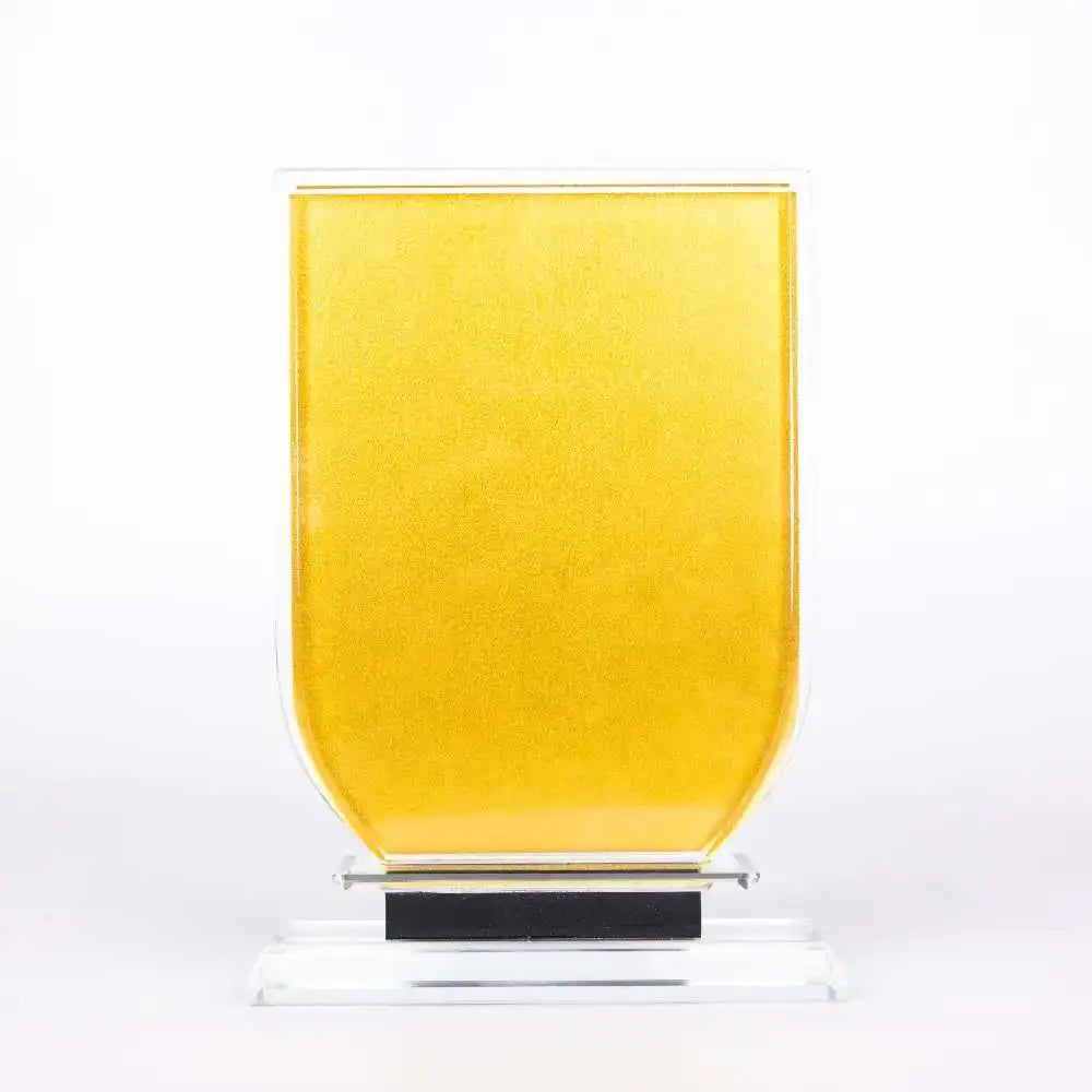 Rectangular Curvy Crystal Trophy