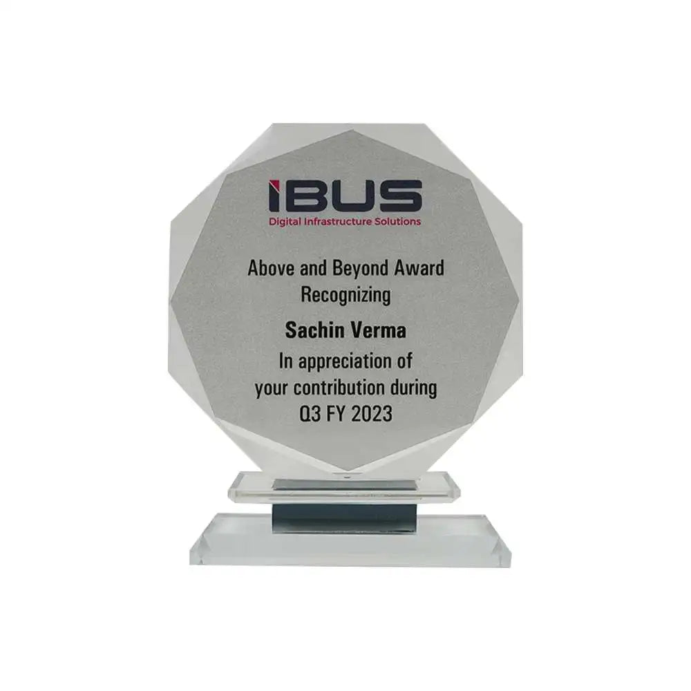 Personalized Heptagon Crystal Trophy