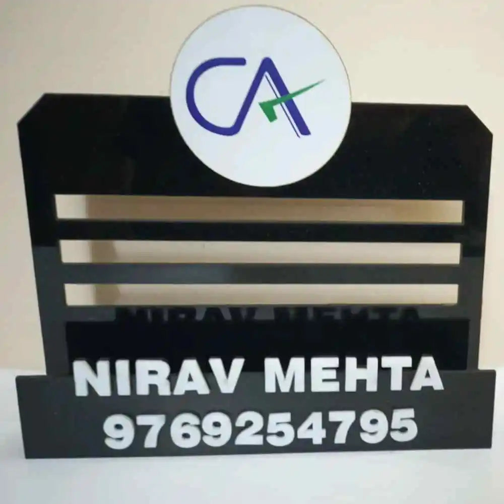 Visiting Card Holder Acrylic-Name and Phone Number