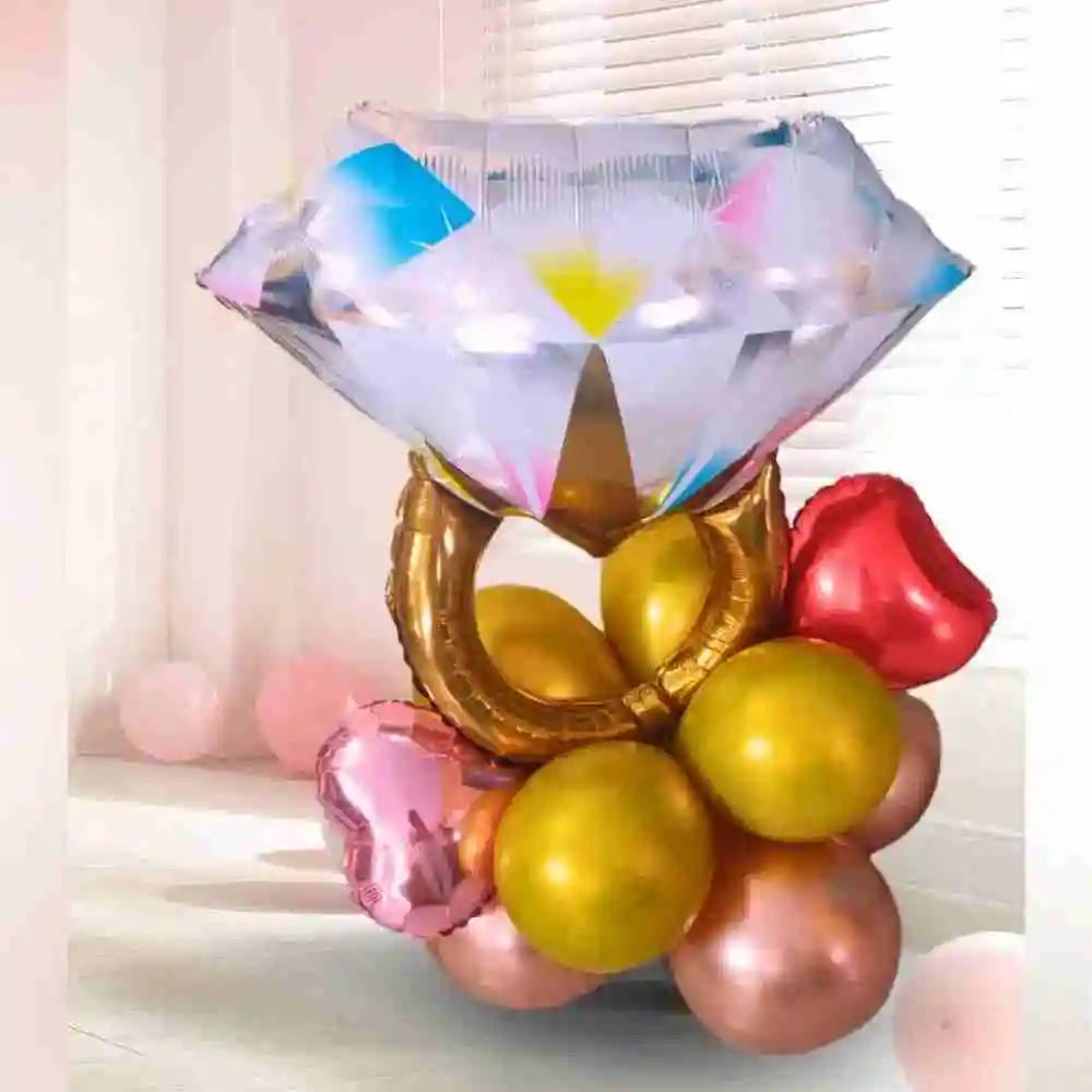 Order Engagement Ring Theme Balloon Bouquet Online