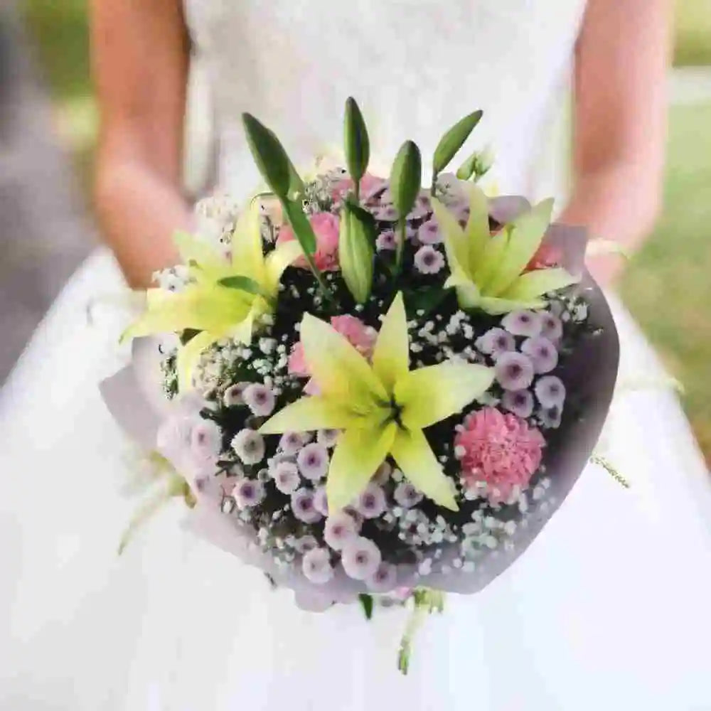 Order Mother’s Day flower bouquet carnations lilies