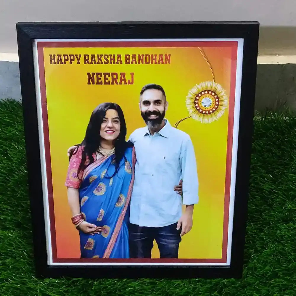 Shop Rakhi Gift Frame with Photo for Brother Sister