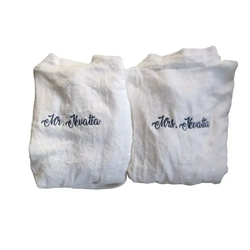 Order personalized couple bathrobe set online