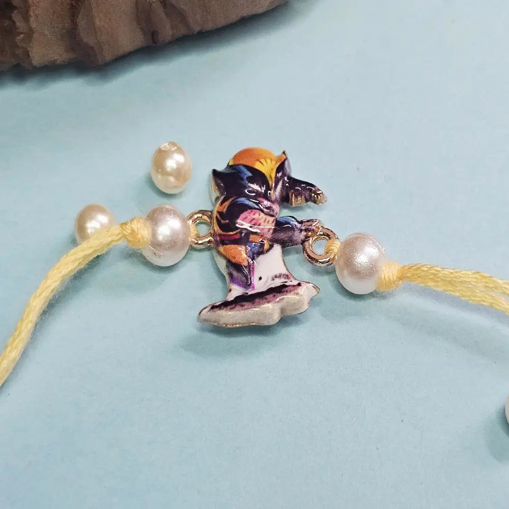Shop Wolverine Superhero Metal Rakhi for Brother Gift