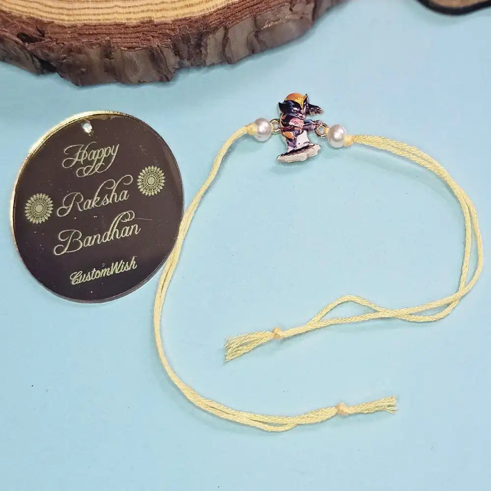 Buy Premium Metal Rakhi for Brother Wolverine Theme