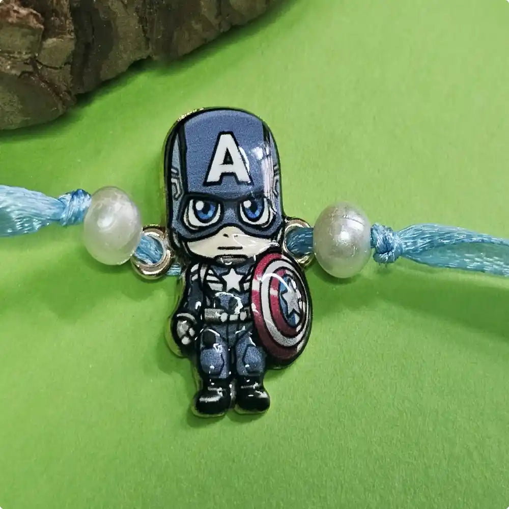 Order Marvel Superhero Rakhi Captain America Design