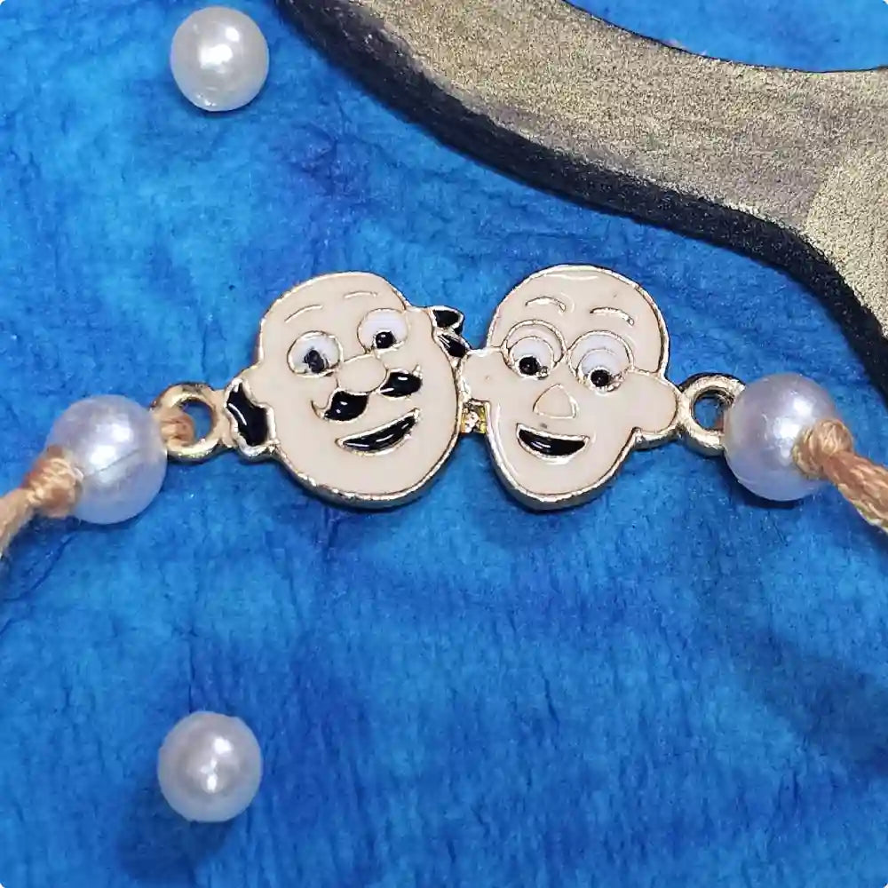 Buy Cartoon Motu Patlu Rakhi for Brother Online Gift