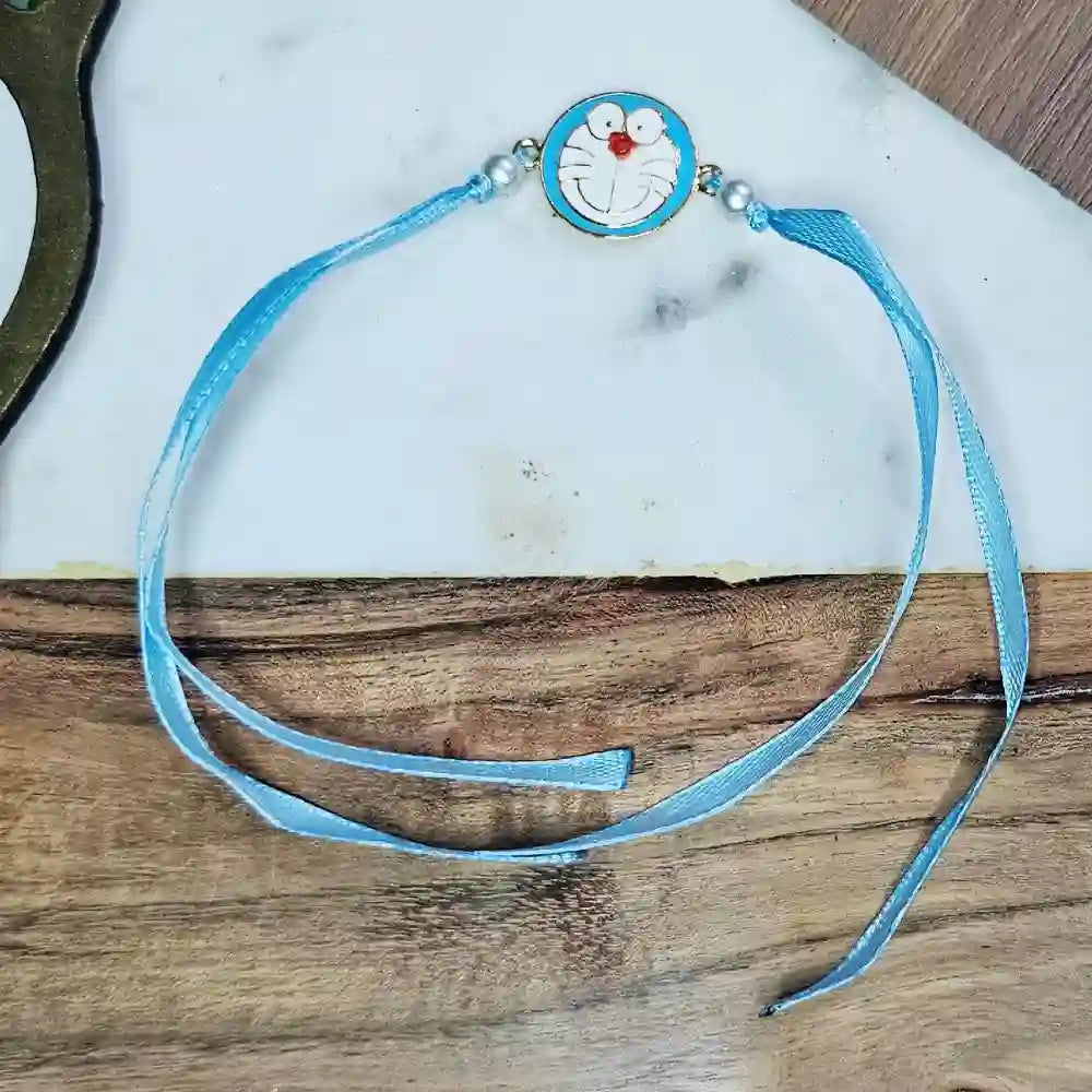Buy Blue Metal Doraemon Rakhi for Brother Online Gift