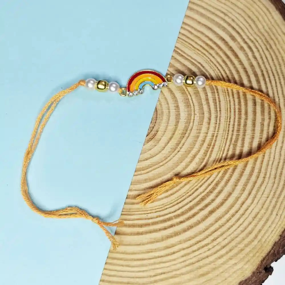 Buy Rainbow Metal Rakhi for Brother Online Gift Set