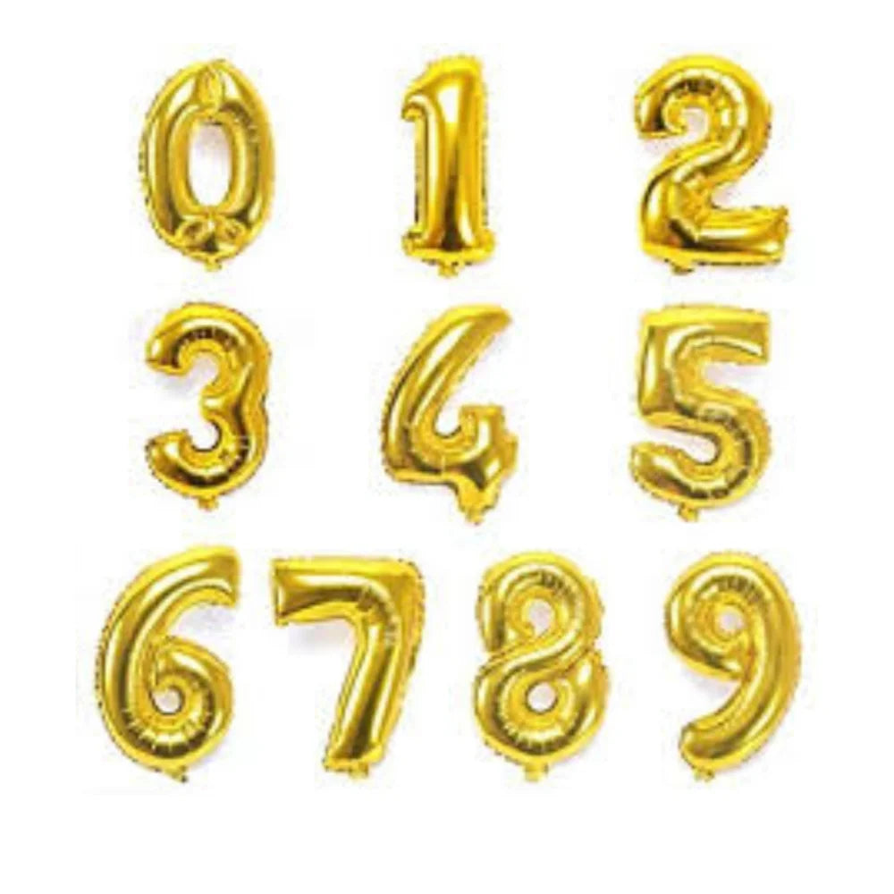 Buy Gold Number Balloons for Birthday