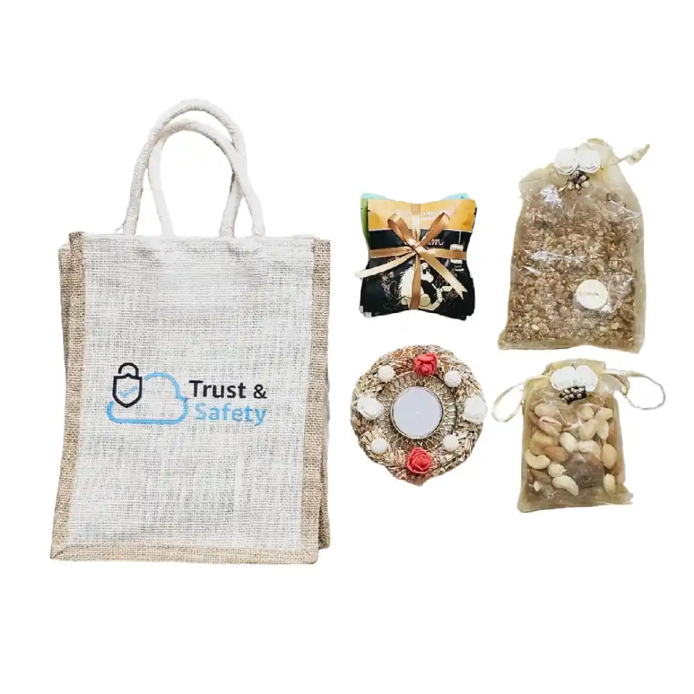Diwali gifts Delight and Jute bag hamper for Corporate