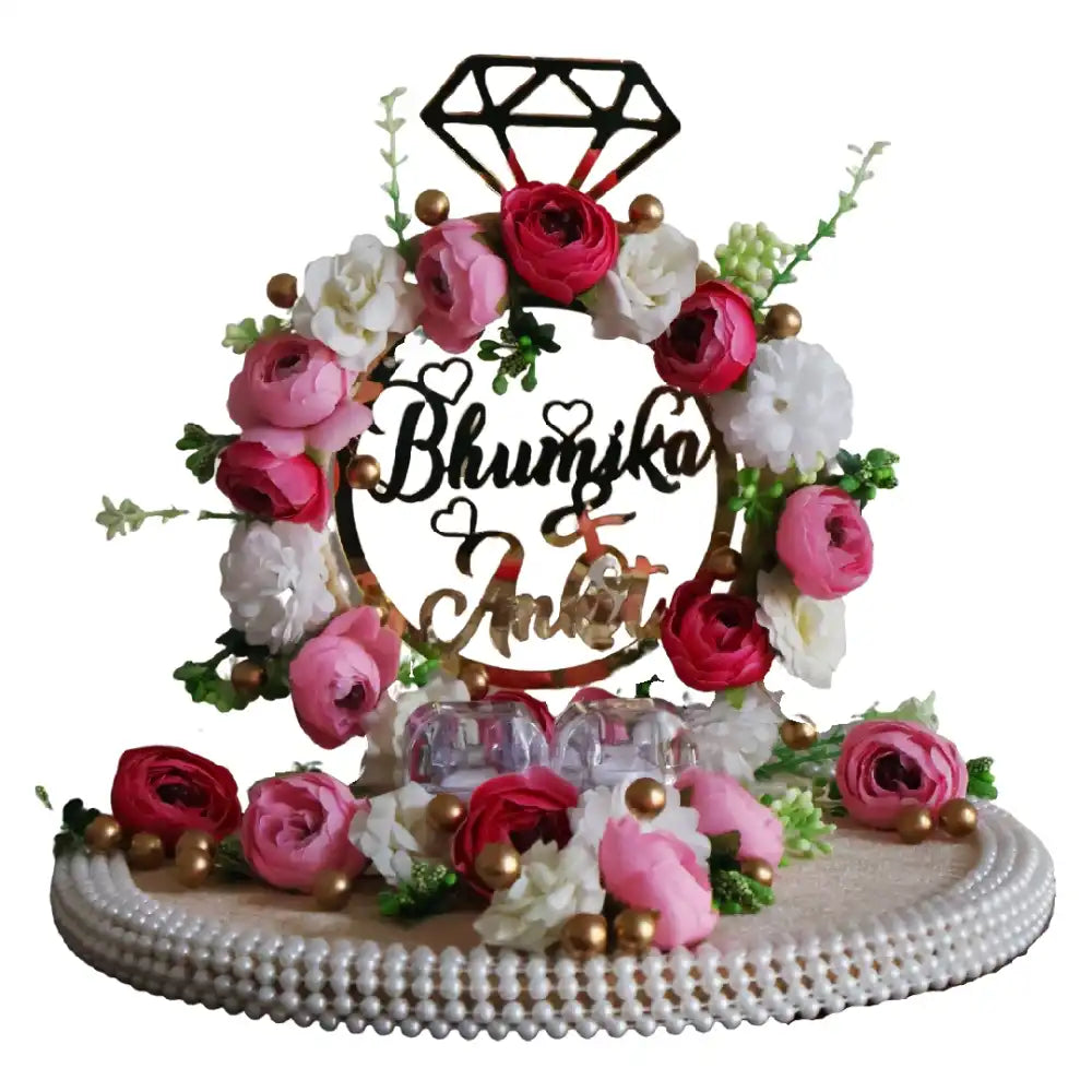Buy Floral Engagement Ring Platter Online