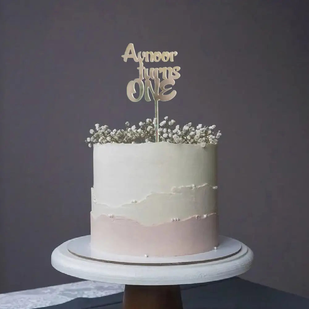 Personalized 1st Birthday Name Cake Topper