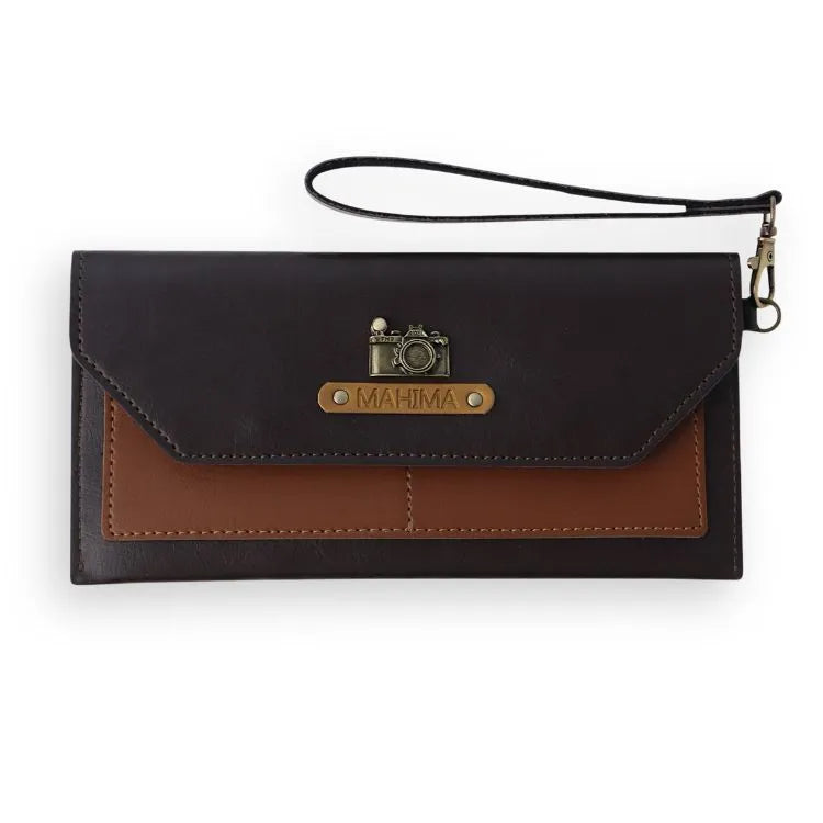 Brown/Tan Personalized Dual Tone Women’s Wallet