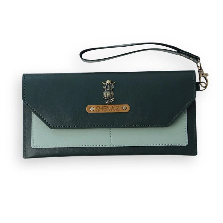 Green/Mint Personalized Dual Tone Women’s Wallet