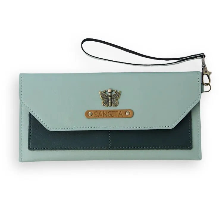 Mint/Green Personalized Dual Tone Women’s Wallet