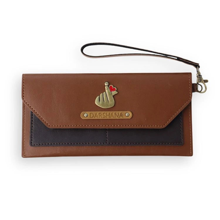 Tan/Brown Personalized Dual Tone Women’s Wallet