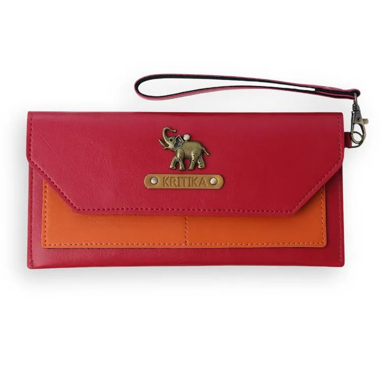 Red/Orange Personalized Dual Tone Women’s Wallet