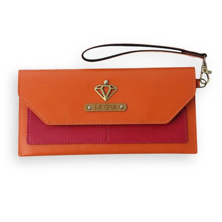 Orange/Red Personalized Dual Tone Women’s Wallet