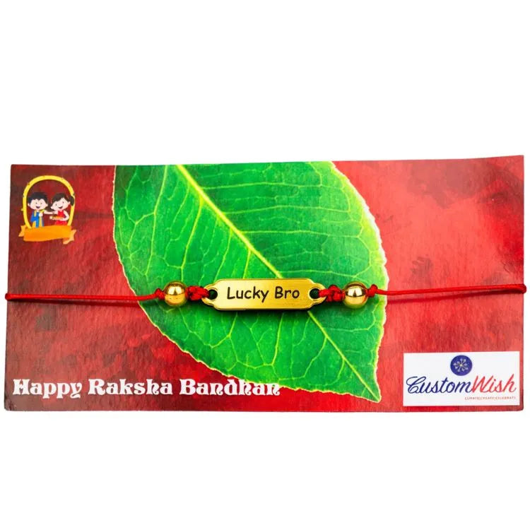 Engraved Lucky Bro Rakhi for Bhai