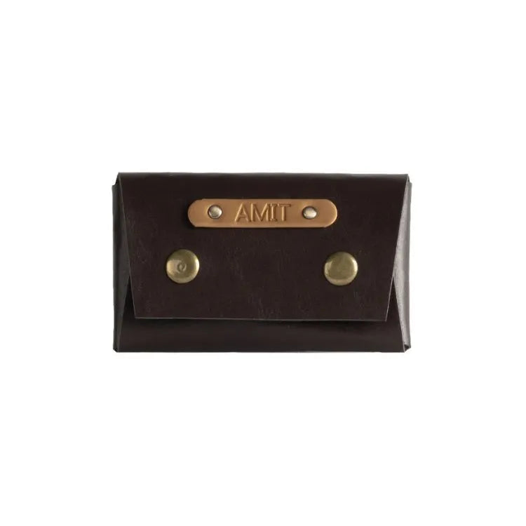 Personalized Vegan Leather Visiting Card Holder